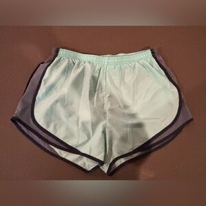 neon greenish blue nike dri fit shorts size large